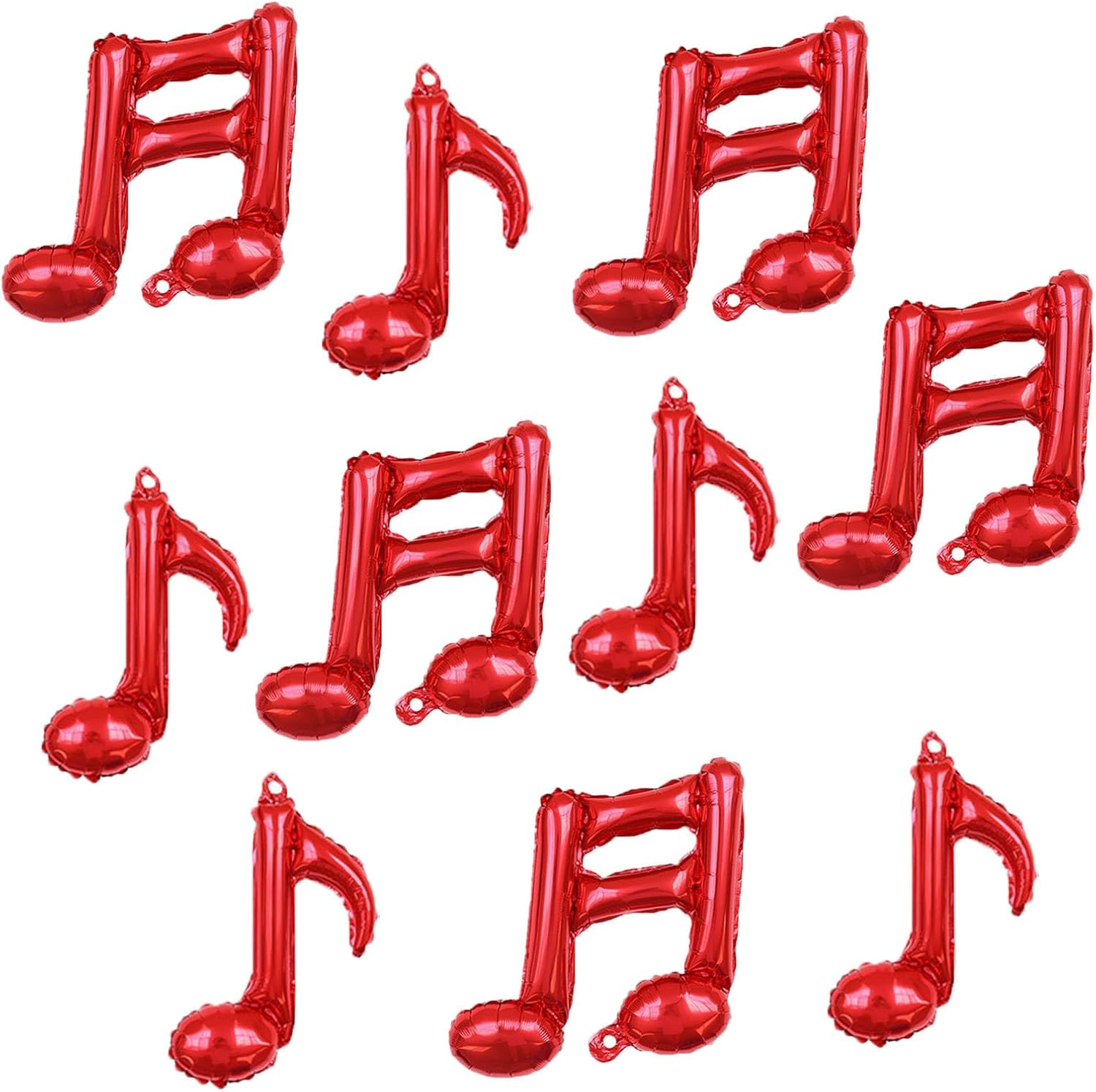 Music Note Foil Balloon Party Supplier Music Note Shaped Party Decorations for Birthday Baby Shower Anniversary Graduations Home Outdoor Music Themed Party (Red)