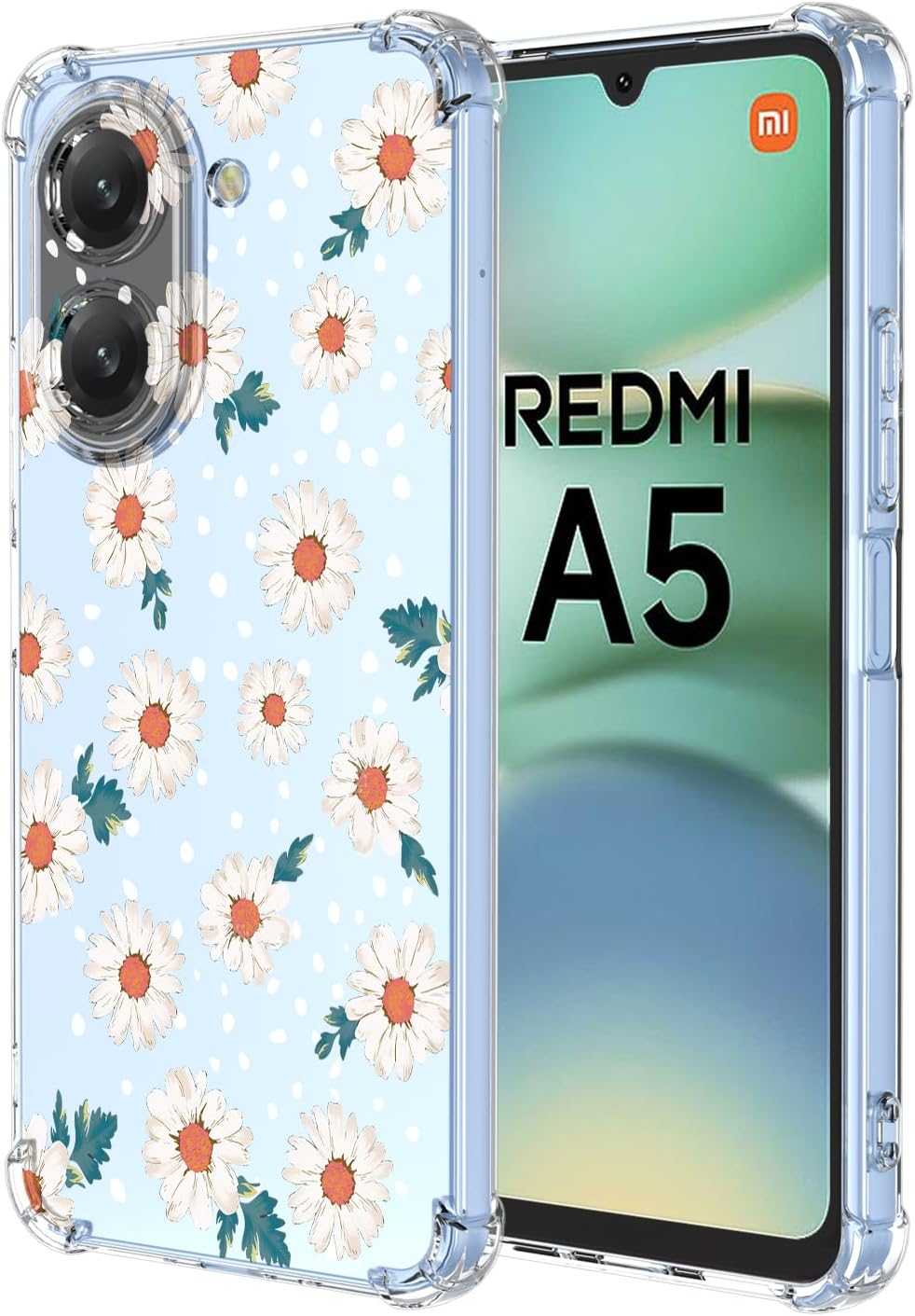 XINYEXIN Mobile Phone Case for Nothing CMF Phone 2 Pro Case Women Girls Flower Pattern Design Ultra Thin Transparent Protective Shockproof TPU Bumper Clear Case - Daisy