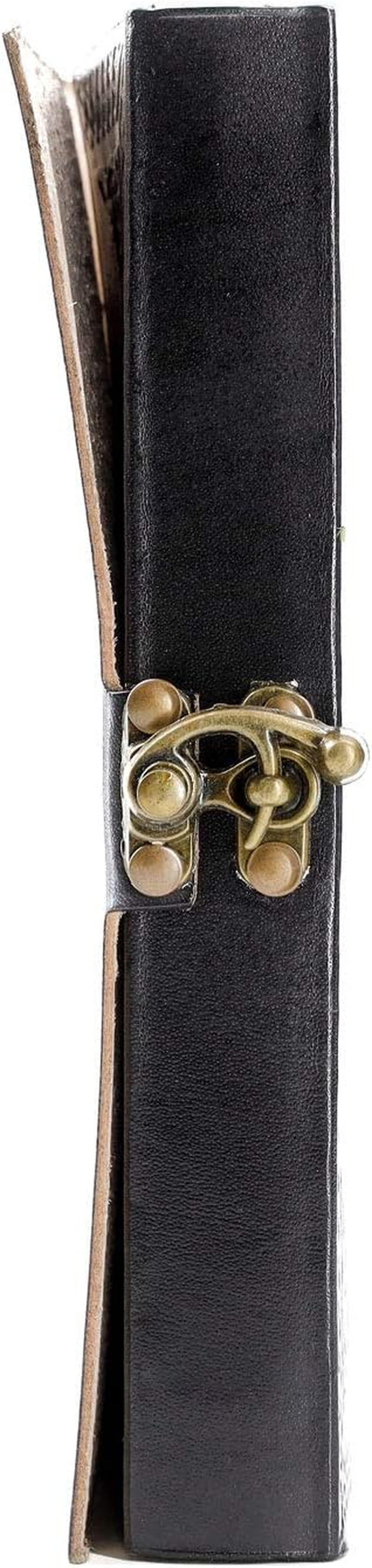 Komal'S Passion Leather Handmade Leather Double Dragon Journal/Writing Notebook Diary/Bound Daily Notepad for Men & Women Unlined Paper Medium, Writing Pad Journal for Artist, Sketch (8 X 6, Black) image number 6