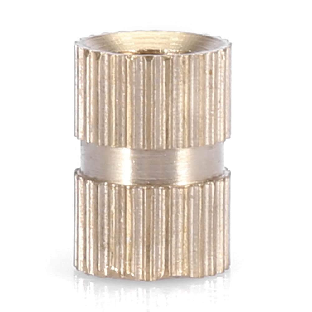 Brass Cylinder KNURLED round Insert Embedded Nuts for Various Projects (M6*12L*8.3MM) image number 1