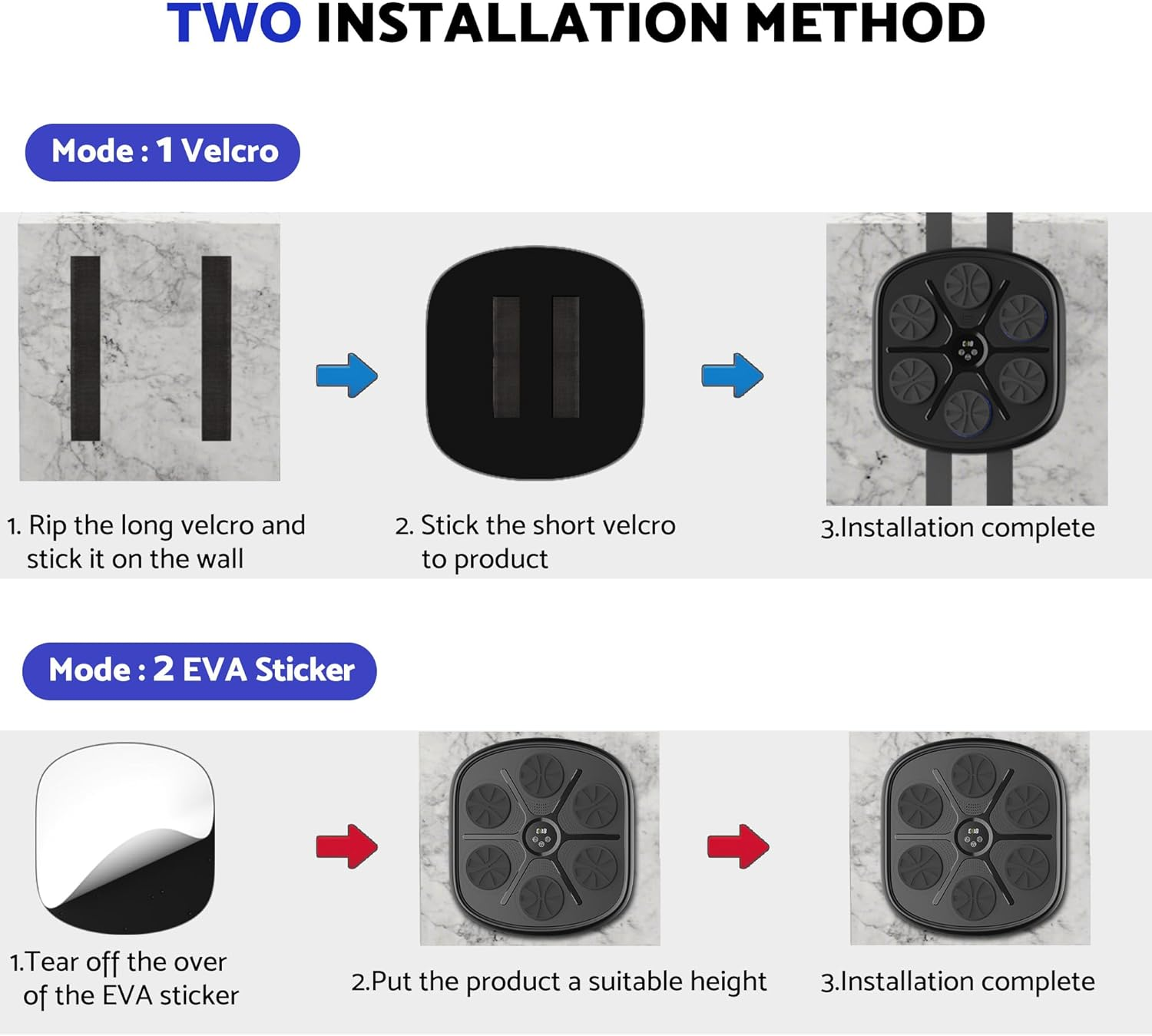 Music Boxing Machine, Wall Mounted Boxing Target,Smart LED Boxing Training Punching Equipment with Bluetooth Boxing Gloves for Home Workout Training image number 4