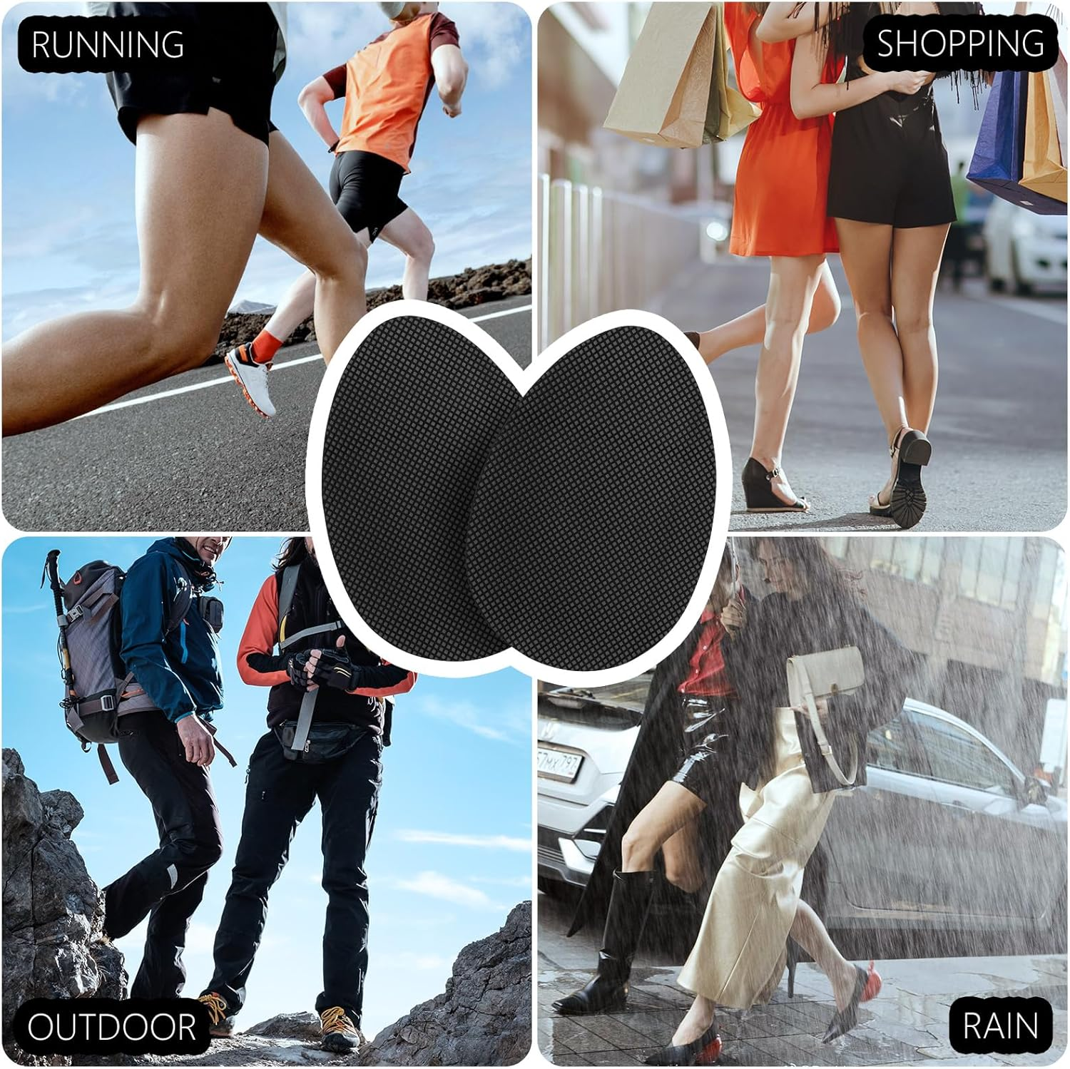 Anti-Slip Shoe Pads 8 PCS, Heel Grips, Shoe Stickers for High Heels & Shoes, Durable Self-Adhesive Grip Pads for Sole Protection (4 Pairs) image number 1