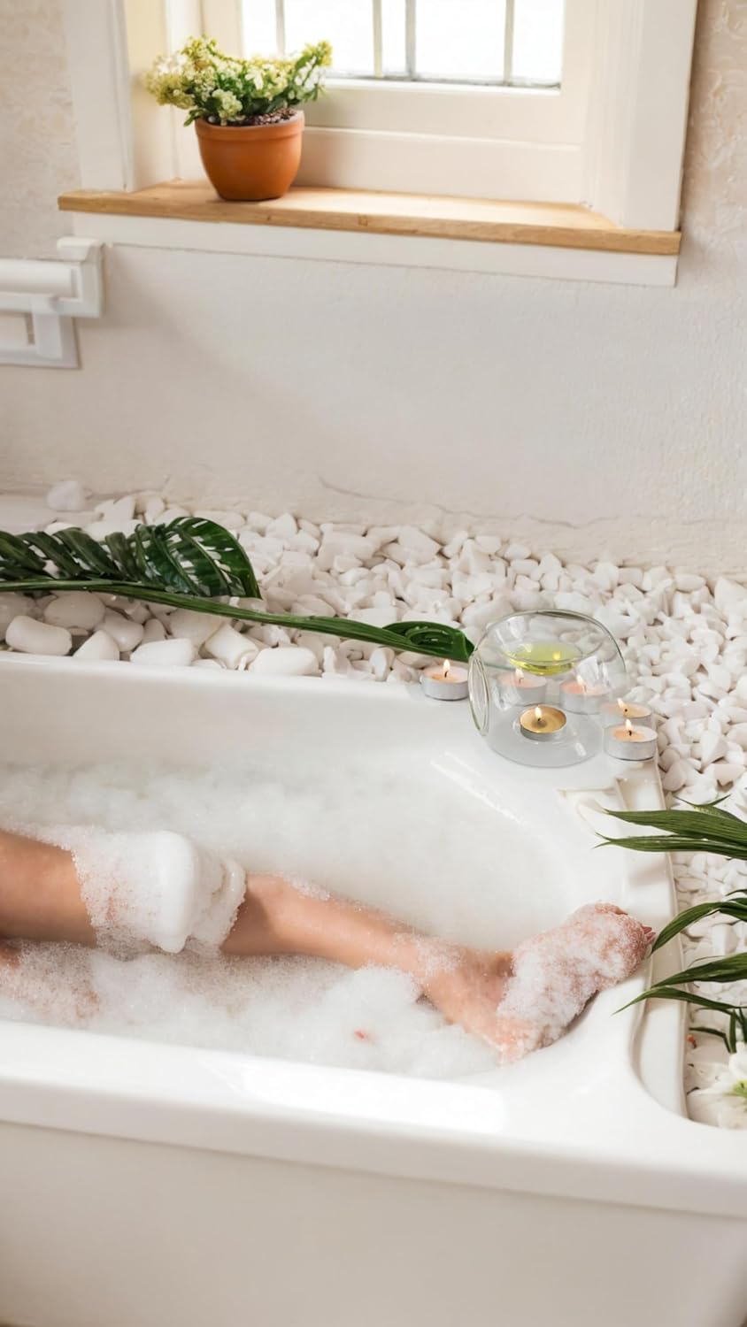 Honwor round Tealight Oil Burner - Essential Aroma Diffuser for Spa, Yoga, Bedroom - Scented Wax Melt Warmer & Votive Holder image number 4