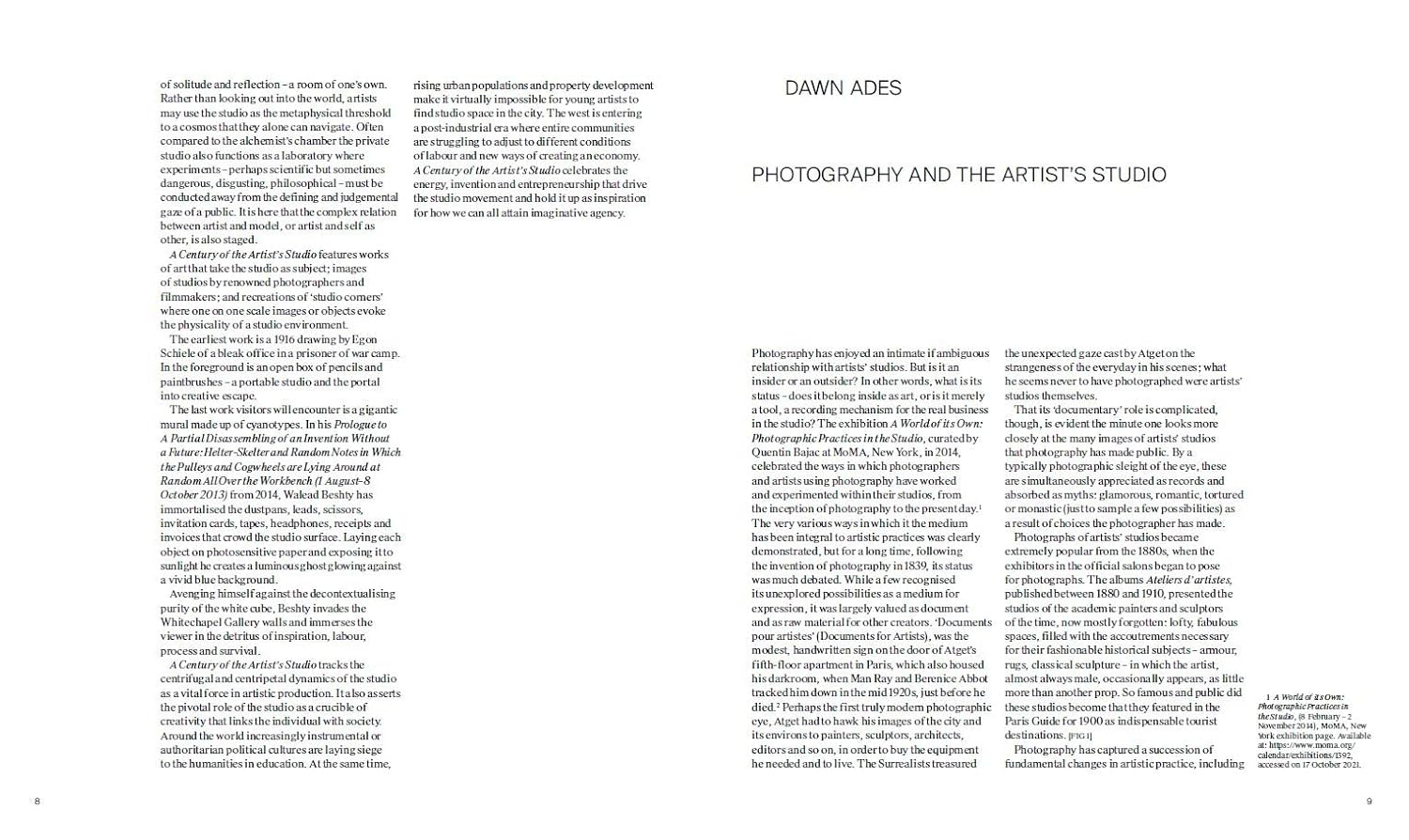 The Artist&rsquo;S Studio: a Century of the Artist&rsquo;S Studio 1920&ndash;2020: a Century of Creativity