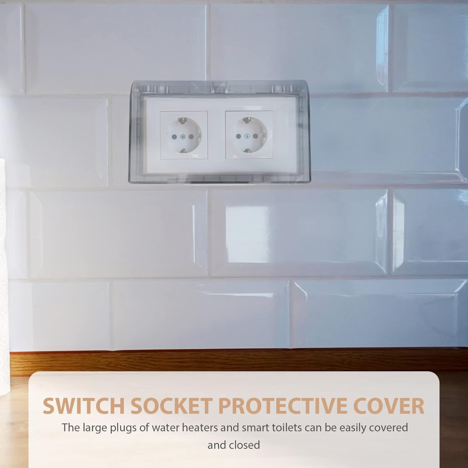 CLISPEED 2Pcs Light Switch Protector Wall Outlets Cover Electrical Outlet Covers Two Gang Receptacle Protector Outlet Plug Covers Led Outlet Cover Double Mouth Cover Baby Socket Acrylic