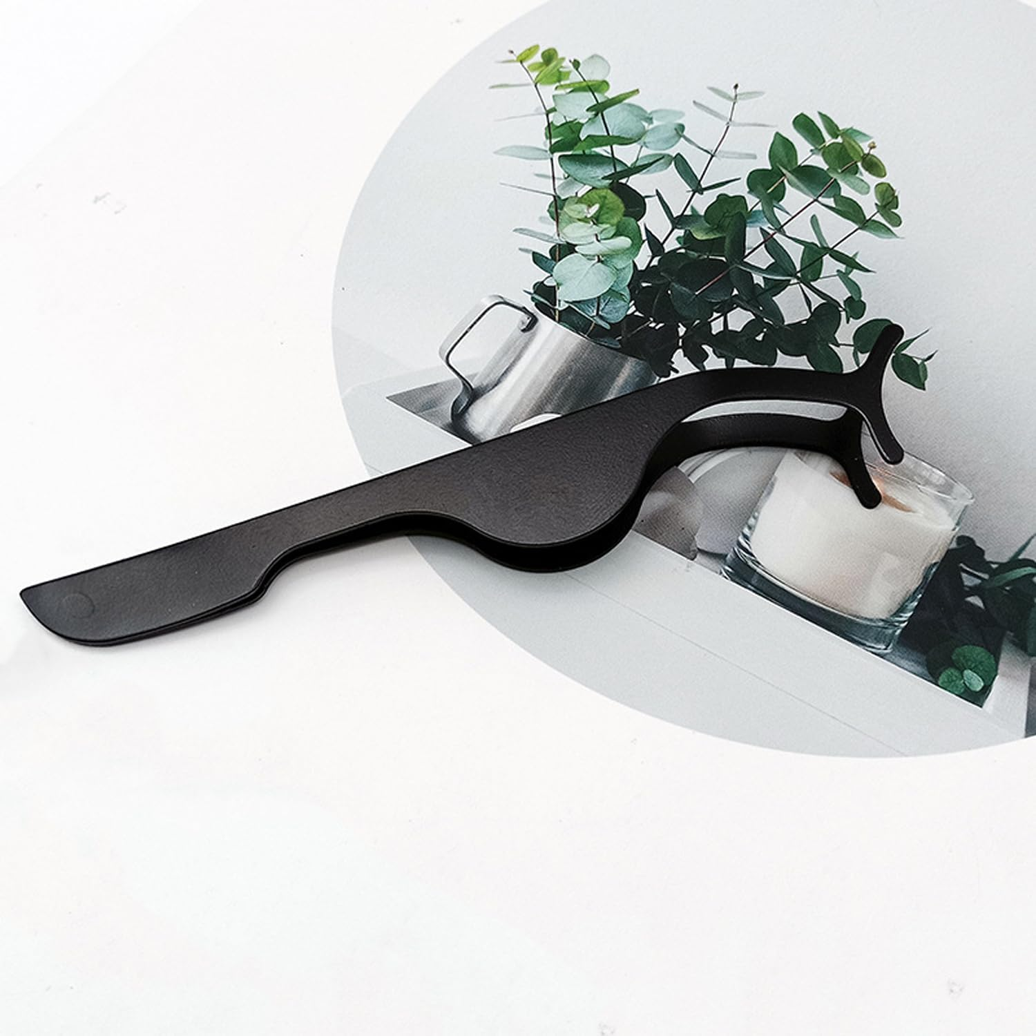 4 Pieces Eyelash Curler Eyelash Tweezers Stainless Steel Eyebrow Glue Tools Cosmetic Curved Eyelash Curler (Black, Rose Gold, Rose Red, Purple) image number 5