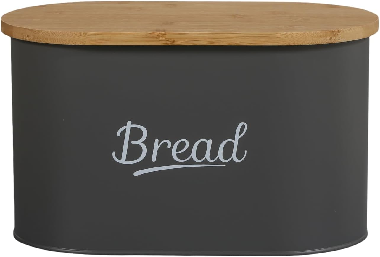 SOQ Kitchen Bread Bin with Bamboo Chopping Board Lid image number 4