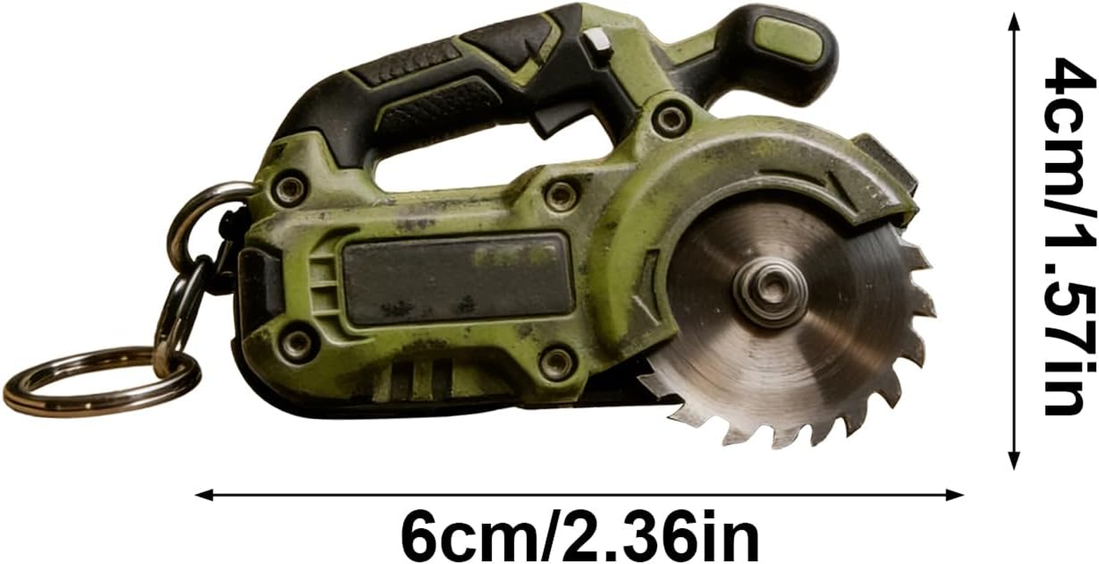 Mini Chainsaw Keychain &ndash; ABS Tool Pendant Accessory | Purse Charm Keyring Ornament | Lightweight Decorative Carry for Backpack Wallet for Woodworkers Carpenters DIY Fans Men Fathers Mechanics image number 2