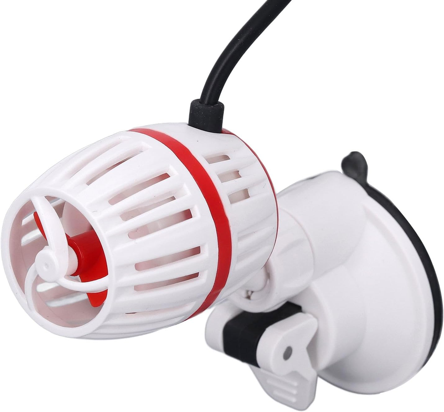 Aquarium Wave Maker, 4 Gears Adjustable Circulation Pump for Saltwater and Freshwater Fish Tank, Power Head (Black) (White) image number 5