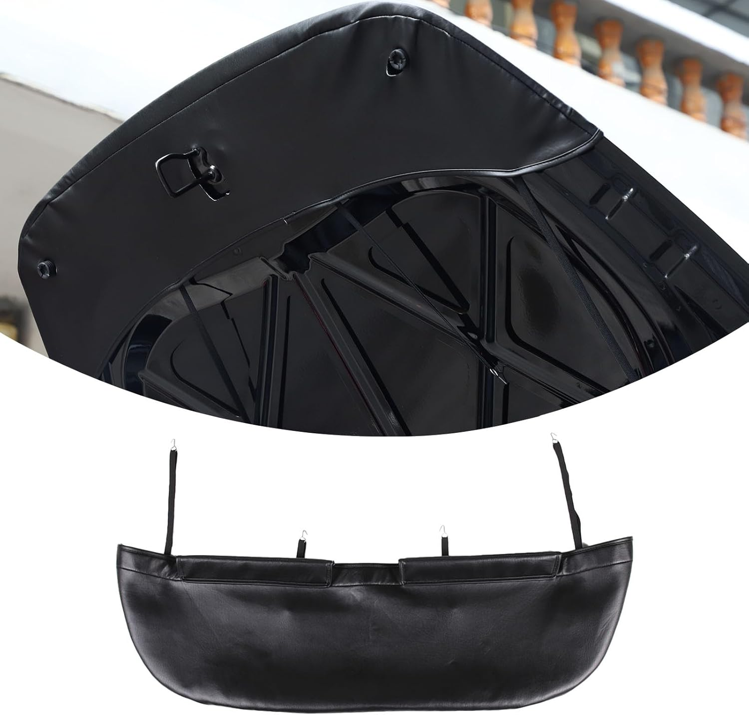 Car Bonnet Hood Bra Compatible with 2016-2023 Tesla Model 3 Hood Cover Exterior Accessories Front End Cover Black Car Mask Bra image number 1