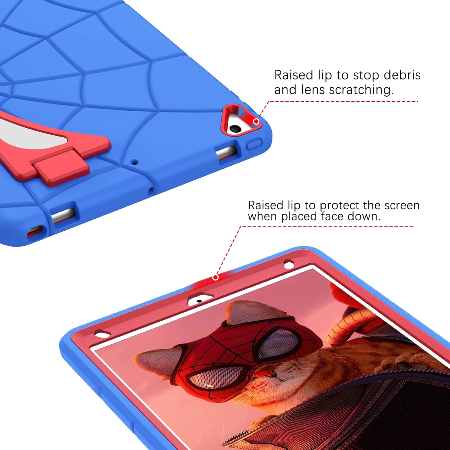 BENTOBEN Ipad 9Th Generation Case, Ipad 8Th Gen Case, Ipad 7Th Gen Case, Ipad 10.2 Inch 2021/2020/2019 Case, 2 in 1 Heavy Duty Rugged Shockproof Ipad 9Th 8Th 7Th Cases for Kids with Stand, Blue/Red image number 5