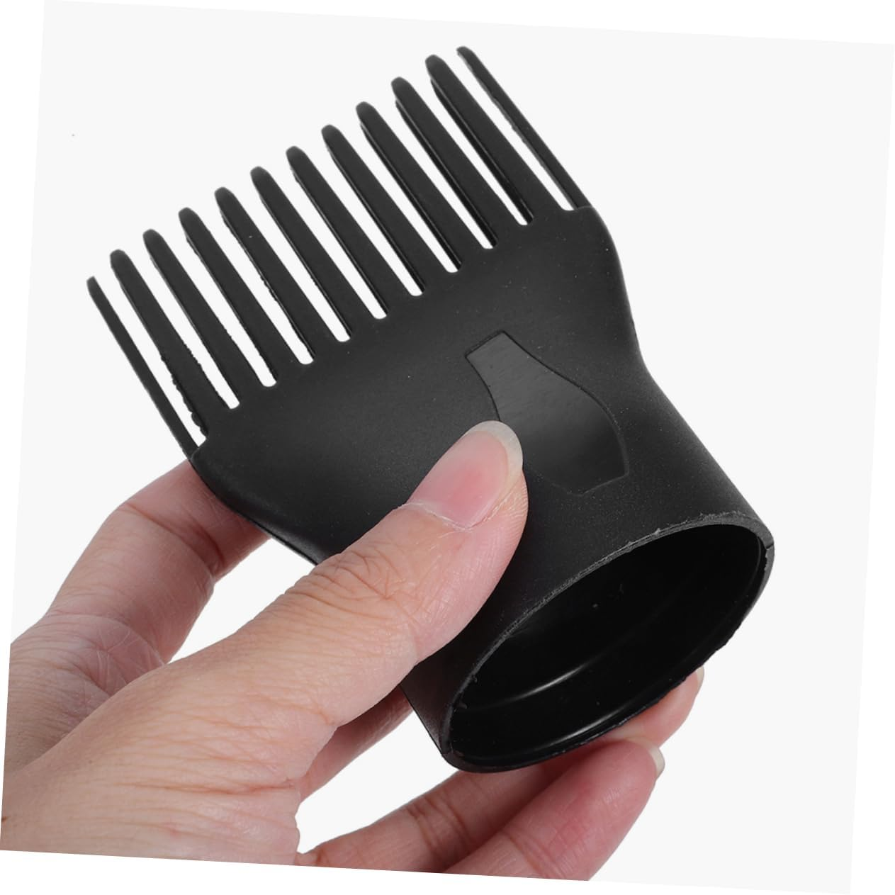 6-Pcs Universal Hair Dryer Diffuser and Concentrator Attachments, Black Plastic Styling Nozzle Set for Salon and Home Use, Precision Hairdryer Accessories for Curly and Straight image number 2