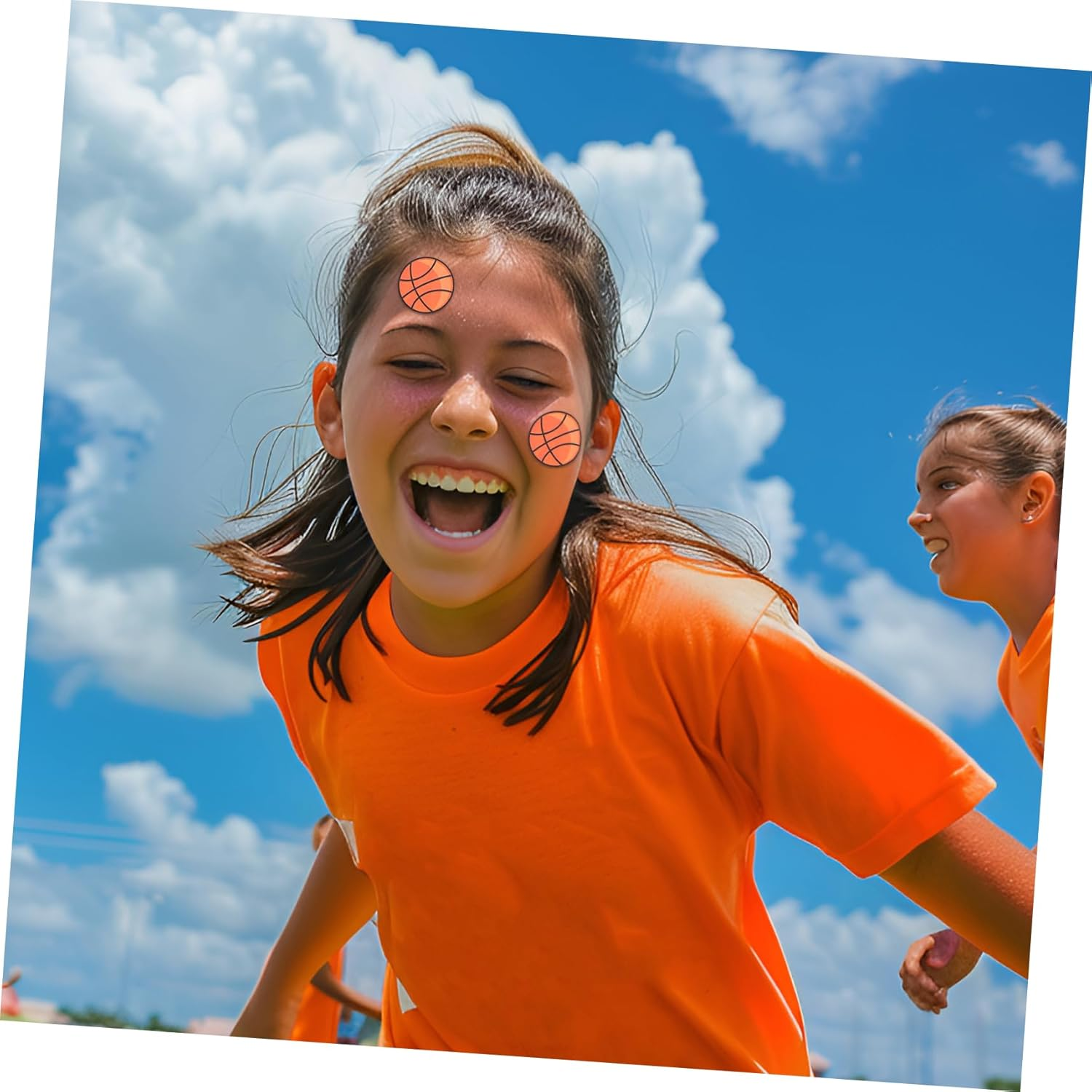 SOESFOUFU Basketball Temporary Stickers Waterproof Sports Body Sticker for Boys and Girls Women Game Face Decal Cheer Sturdy Arm Tattoo for Basketball Fans image number 6