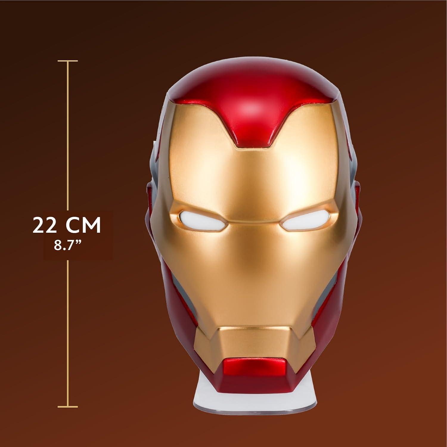 Iron Man Helmet Lamp - Officially Licensed, Tony Stark Mask, Marvel Fan Collectible, Avengers Bedside Lamp image number 5