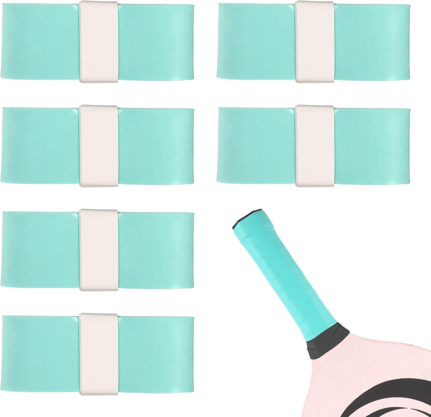 Gosknor 6Pcs Tennis Racket Grip Tape, anti Slip Badminton Racket Grip Cover Tennis Finishing Grip Wrap Badminton Overgrip Precut for Badminton Sports Lovers Gifts image number 1