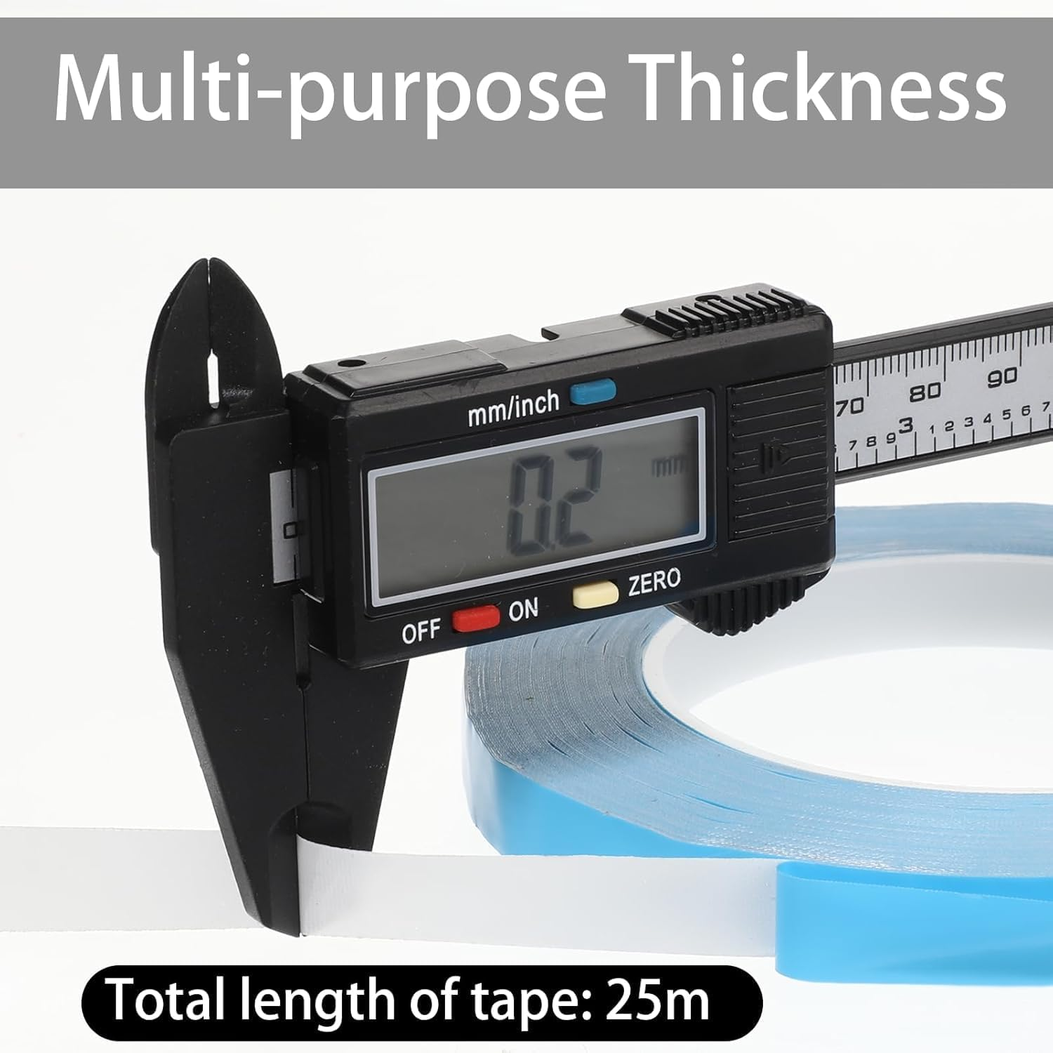 High Performance Thermal Adhesive Tape 25M X 10Mm - Double Sided Thermally Conductive Cooling Tape for Heatsink, LED Strips, CPU, GPU, SSD, IC Chip, Computer Components | 0.20Mm Thickness image number 3