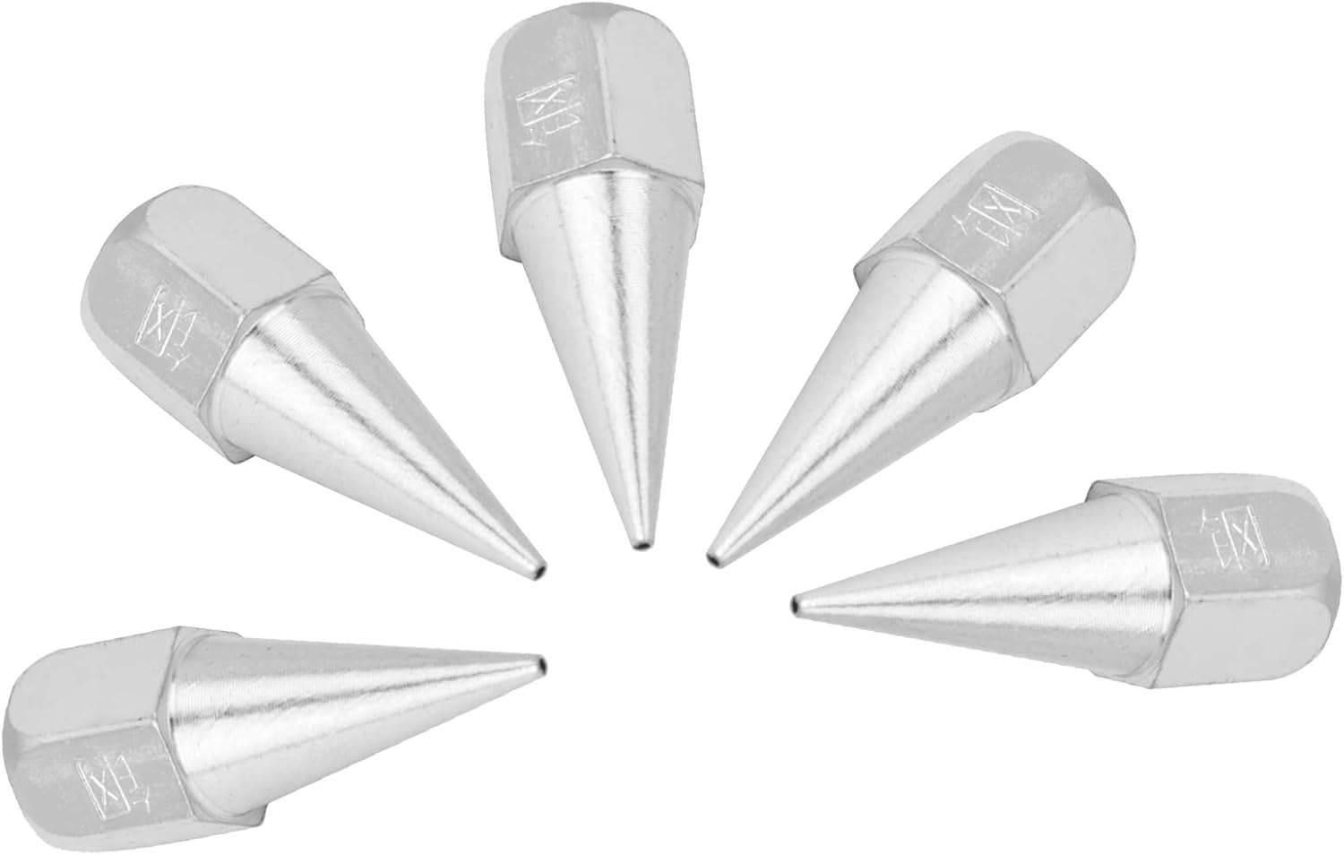 5PCS Metal Replacement Grease Nozzle, Grease Gun Nozzle Tip Mount Nipple Grease Gun Lubrication Accessories image number 3