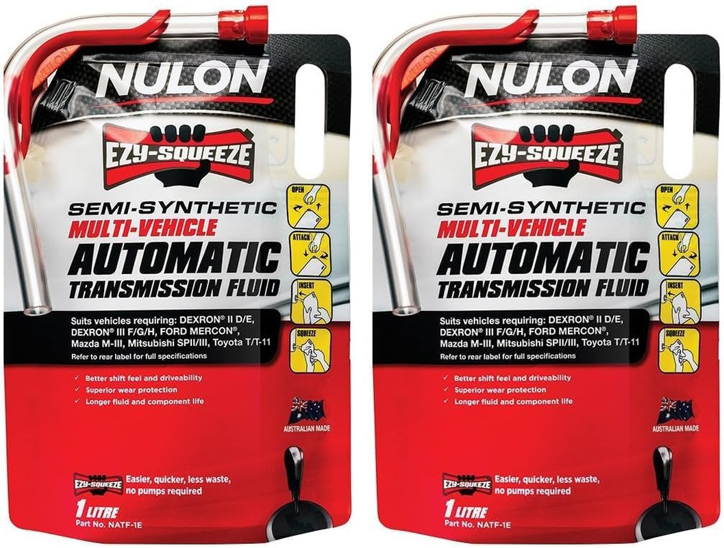 Nulon Semi Synthetic Multi-Vehicle Automatic Transmission Fluid 1 Litre (Pack of 2)