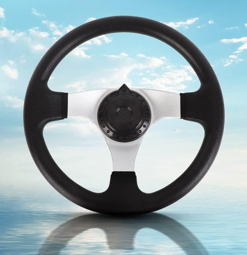 10.5Inch/27Cm Kart Steering Wheel - 3 Spokes Quick Release Off-Road Cart Steering Wheel Interior with Holes for Go Kart Beach Kart Replacement Vehicle Universal (10.5Inch/27Cm - Black) image number 6