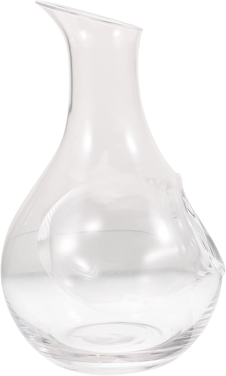 NOLITOY Glass Wine Decanter Liquor Divider Glass Pitcher with Concave Ice Holder 13Oz for Casual Gatherings image number 4