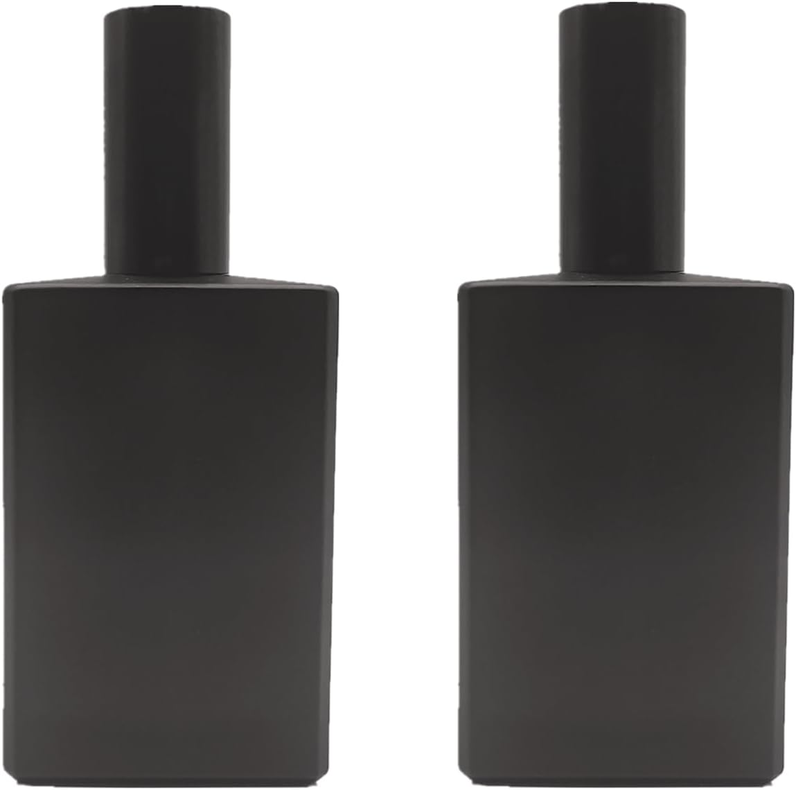 Pimyrcyi 2PCS Spray Bottles for Essential Oils,Empty Square Glass Perfume Fine Mist Spray Container (Matte Black, 100Ml/3.4Oz) image number 3