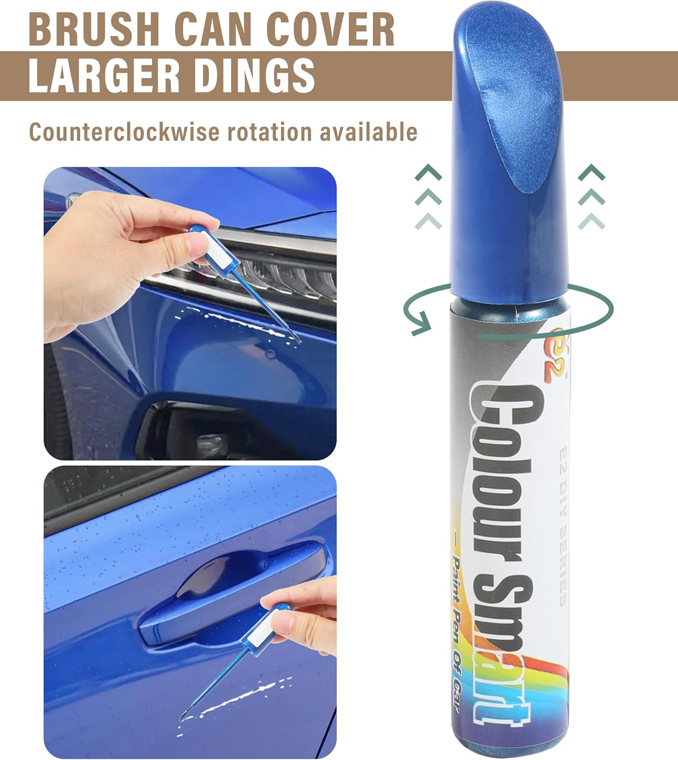 Car Scratch Repair Paint Pen - Deep Scratch Remover for Vehicles, Universal Touch up Paint, Car Accessories (Blue) - Silver image number 3