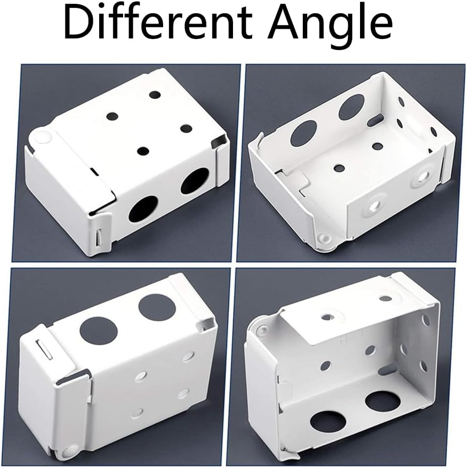 Sagasave 2 Pcs Venetian Blind Brackets - 2 Inch Venetian Blinds Fittings Box, Window Profile Box, Headrail Mounting Bracket for Office Home Curtains, White image number 6