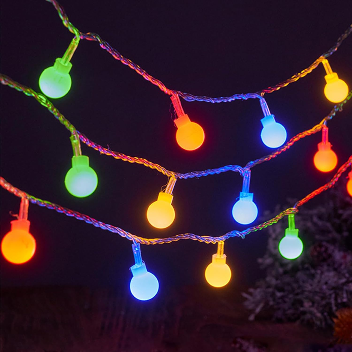 ENLACE LED Ball String Lights, 1.5M 10 LED String Lights, Battery Operated Multicolor for Outdoor, Indoor, Wedding, Party, Christmas, Garden, Balcony, Decoration image number 5