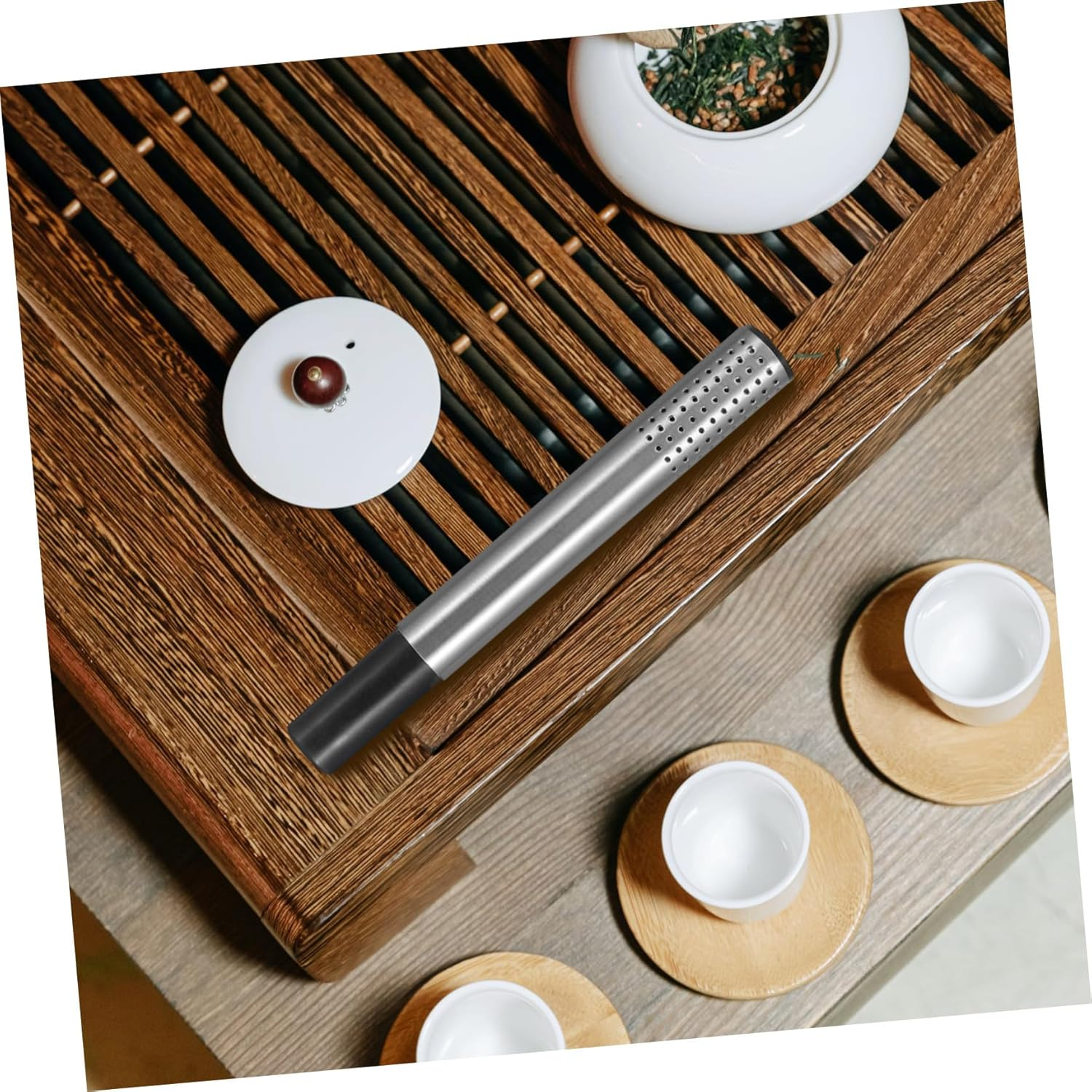 BESTYASH Stainless Steel Tea Infuser Stick Portable Mesh Filter for Loose Leaf Tea and Coffee Fine Mesh Design Easy to Clean Suitable for Home Office and Gift Use image number 4