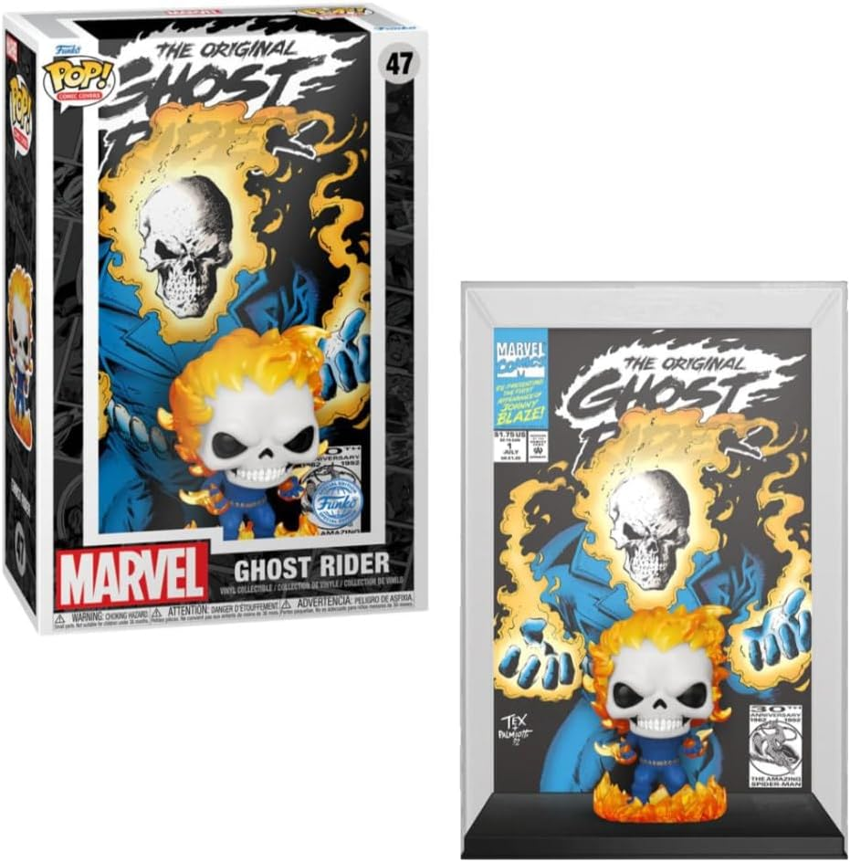 Funko Marvel Comics - Ghost Rider #1 US Exclusive Pop! Comic Cover Figure with Hard Acrylic Protector image number 1