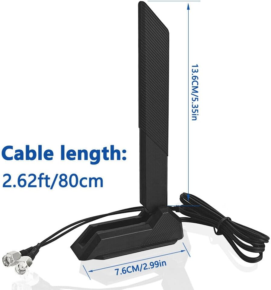 HSSDTECH Wifi 6 6E PC Desktop Computer/Expandable Router for MSI MAG B760 B650 B650 X670E Z590 Z690 Z790 Tomahawk MPG Z790 Meg X570 MEG Z590 Z690 PRO X670-P PRO RP-SMA Wifi Cable Antenna Cable Wire image number 4