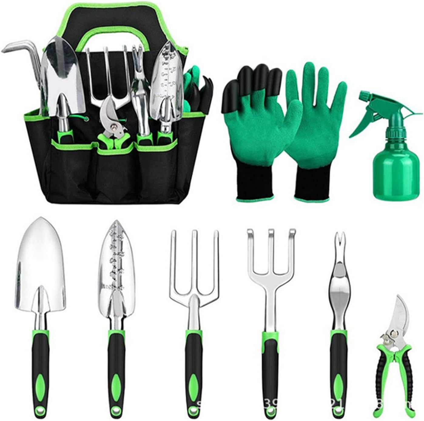 Garden Tool Set, 9-Piece Rust-Resistant Garden Tools Set with Storage Bag, Garden Set, Hand Tool Gift Kit, High Performance Garden Tools, Ideal Garden Gifts for Women/Men