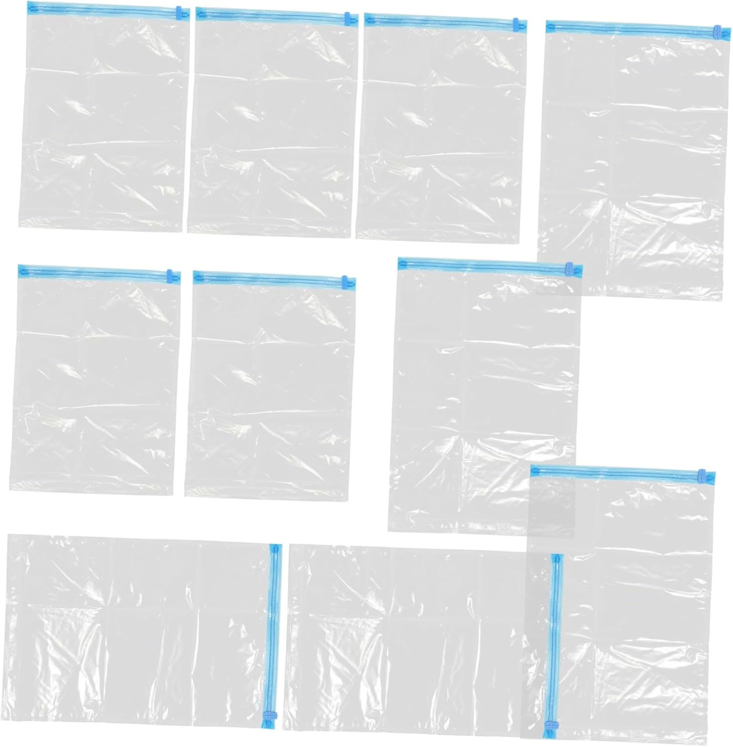 10Pcs Travel Compression Bags Vacuum Seal Bags for Moving Large Capacity Storage for Clothes Closet Organizers image number 2