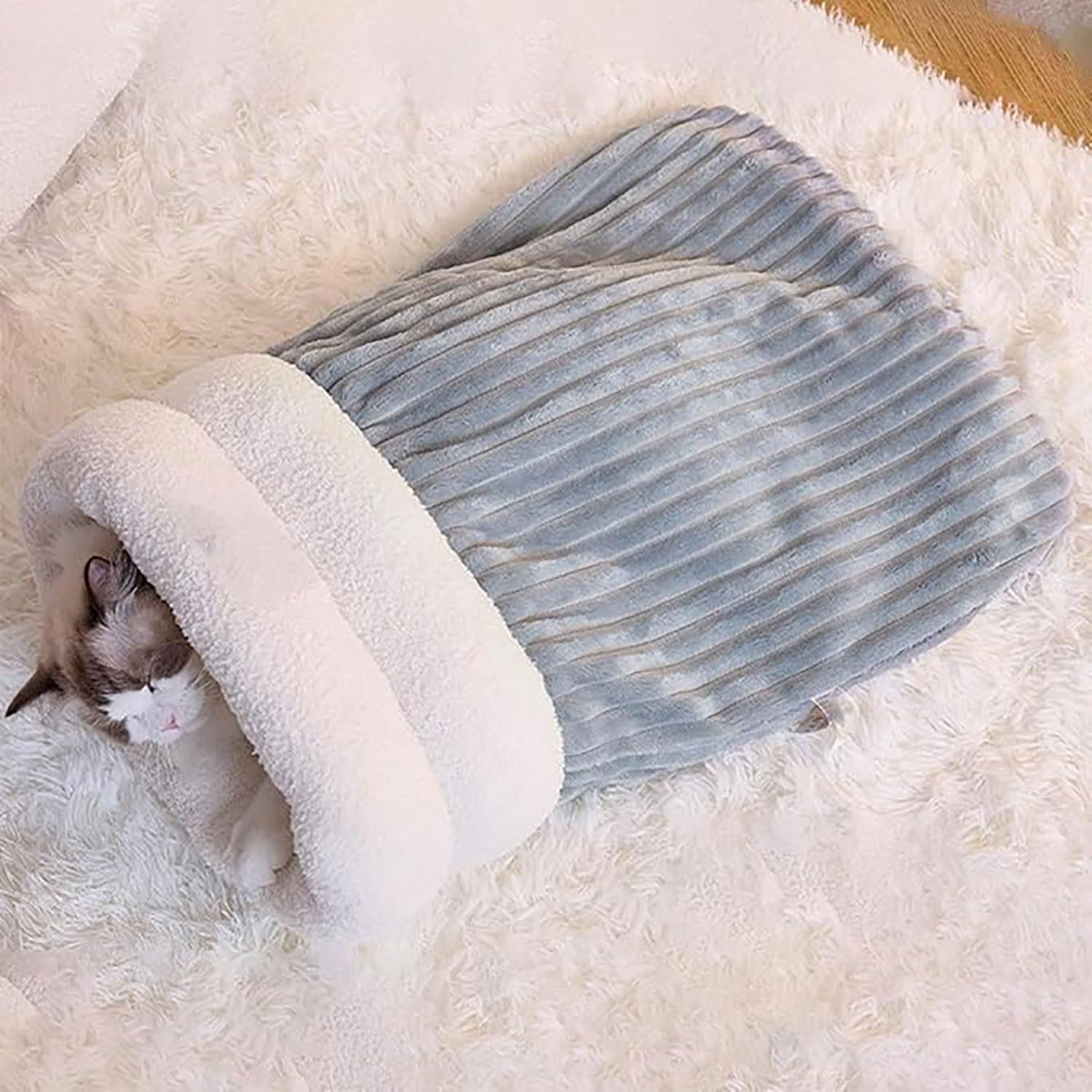 Yqkangzhu Cat Sleeping Bag, Cat Winter Sleeping Bag for Indoor(L) image number 5