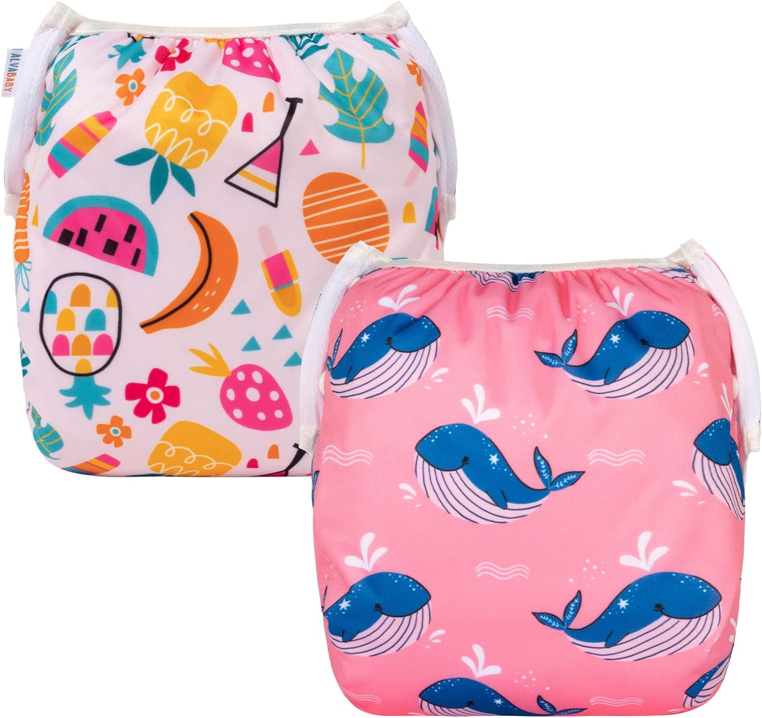 ALVABABY Swim Diapers Baby Toddler Snap Large Size Reusable Adjustable Washable 0-2 Years Old Baby Boys Girls Swim Diaper ZYK103-D118-AU image number 4