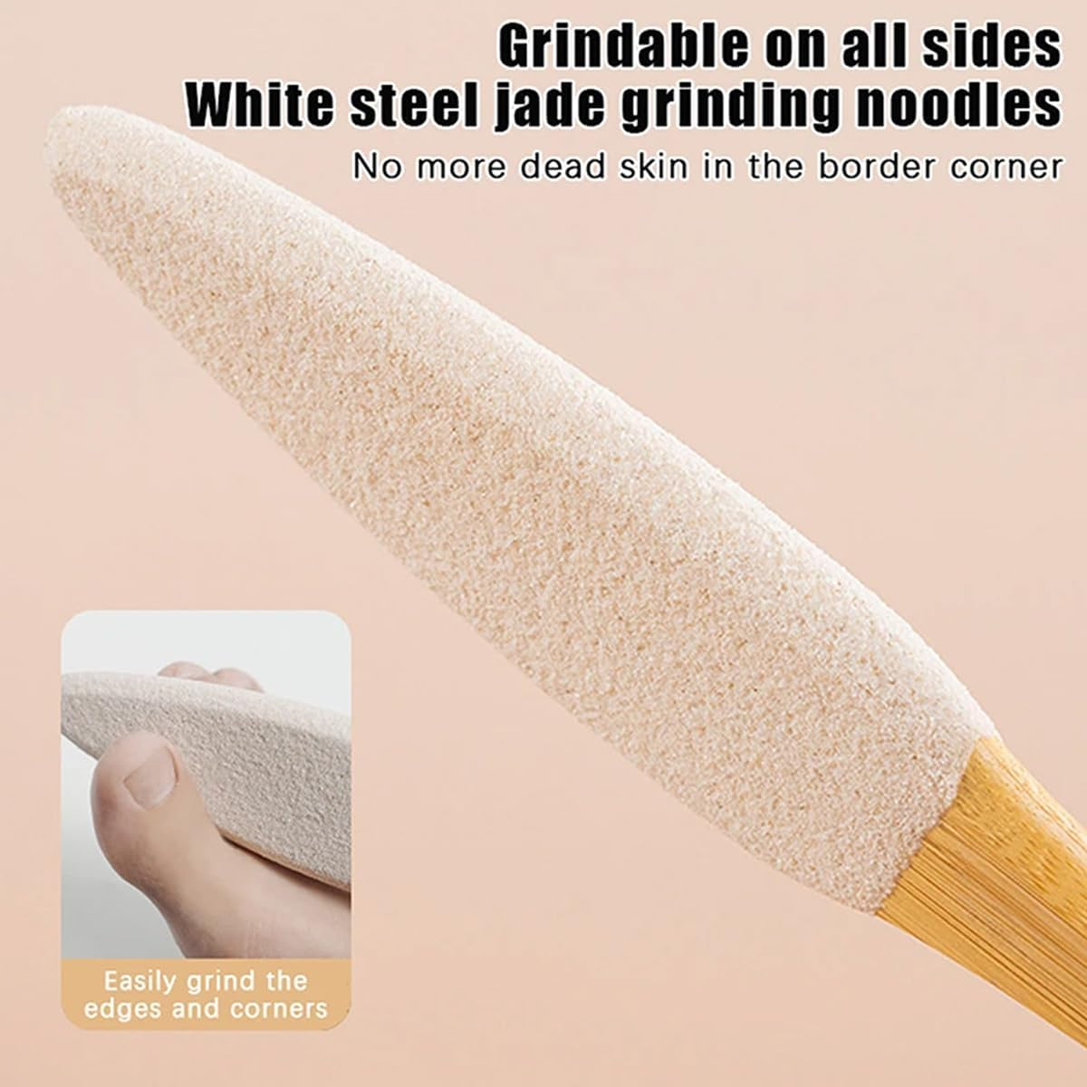 Pumice Stone Foot Care Callus Remover Pumice Stone with Handle for Callus and Skin Hardening Removal Pack of 2 image number 2