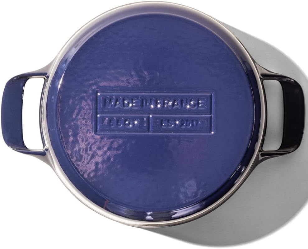 Made in Cookware - Dutch Oven 5.5 Quart - Blue - Enameled Cast Iron - Exceptional Heat Retention & Durability - Professional Cookware - Crafted in France - Induction Compatible image number 3