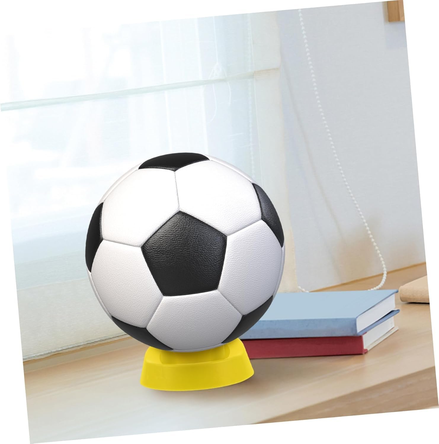 Ksngtixe 2PCS Soccer Ball Holder Stand, Durable Football/Basketball/Rugby Display Rack, Space-Saving Sports Equipment Organizer for Youth & Adults (Yellow) image number 5