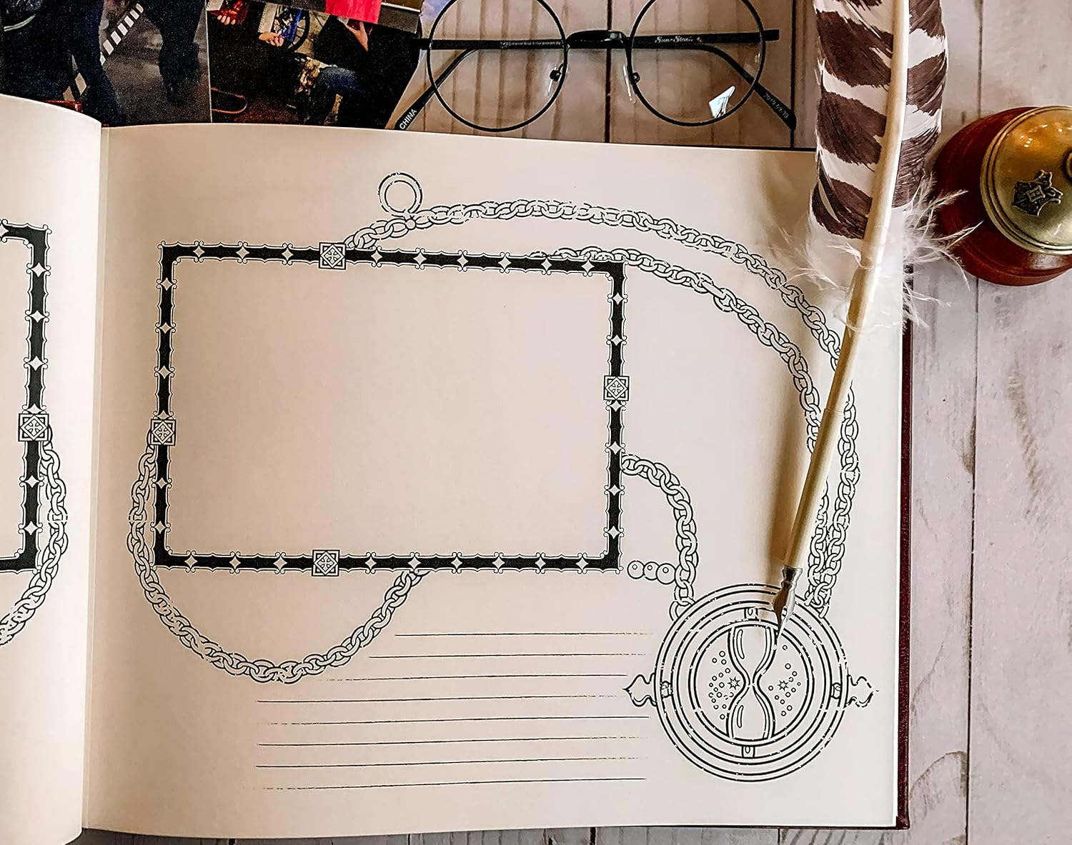 Conquest Journals Official Harry Potter Photo Album and Scrapbook, Vegan Leather, Post Bound, 80 Pages of Archival Quality Photo Pages for Your Magical Memories, Includes 100 Traditional Photo Corners image number 2