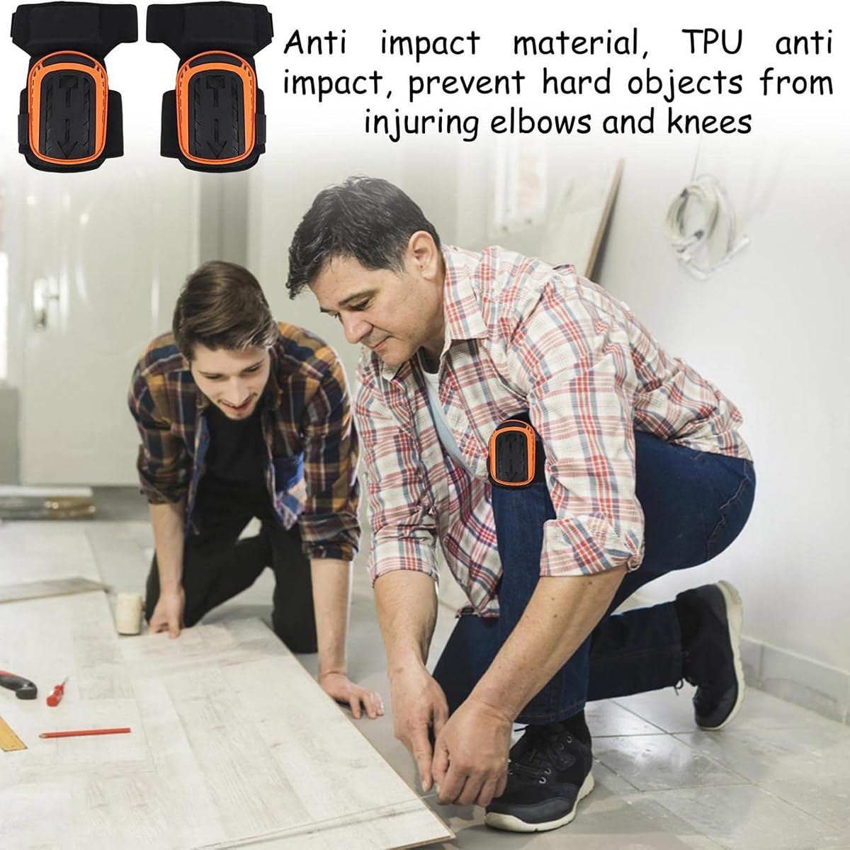 AIMALL 2Pcs Motorcycle Knee & Elbow Protectors, 13.39In Anti-Fall Leg Guards, TPU Shell Roller Skating Gear, Breathable Adjustable Pads for Outdoor Sports image number 4