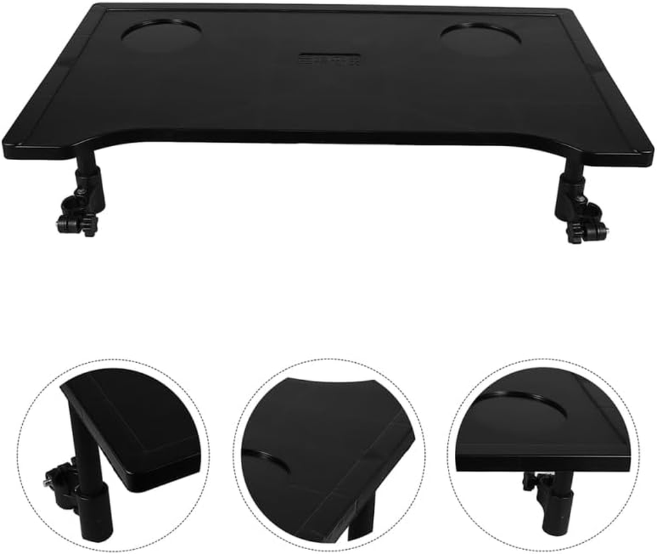 Wheelchair Table Tray, 2Pcs Removable Wheelchair Desk Lap Board Eating Aid for Nursing Patient, Portable Folding Walker Tray Table with Cup Holder Safe Non-Slip Design image number 4