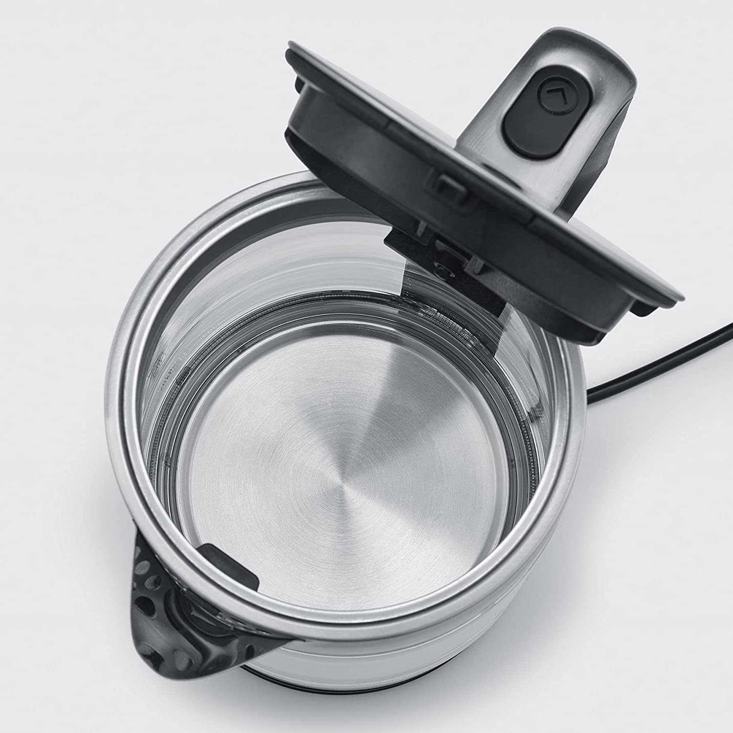 SEVERIN Glass Kettle with 1.7 L XXL Capacity, Powerful and Compact Kettle in High-Quality Design, Electric Kettle with Limescale Filter, 2200 Watt, Glass/Stainless Steel, WK 3420 image number 4