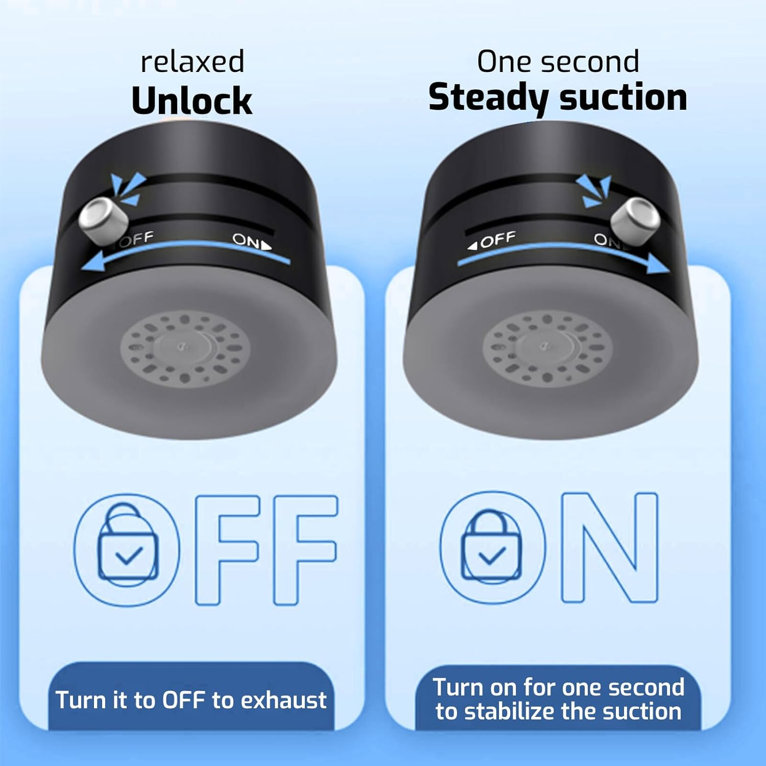 Lyvixora 2025 Magnetic Phone Holder for Car, Vacuum Suction Cup Phone Mount with Foldable Design - Double-Sided Strong Adsorption& Rotational Adjustment Phone Holder for Smooth Surface (Black) image number 5