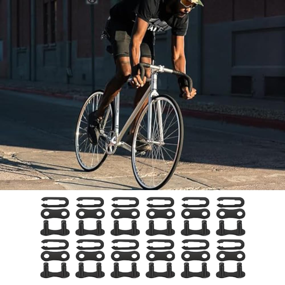 Bicycle Chain Connector Links, 30 Pack, Metal Master Links for Bike Repair, Compatible with ATV, Scooter, Karting image number 1