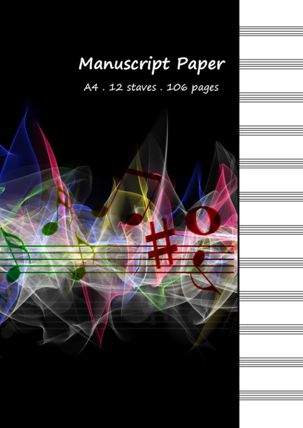 Manuscript Paper: A4 - 12 Staves per Page - 106 Pages image number 1