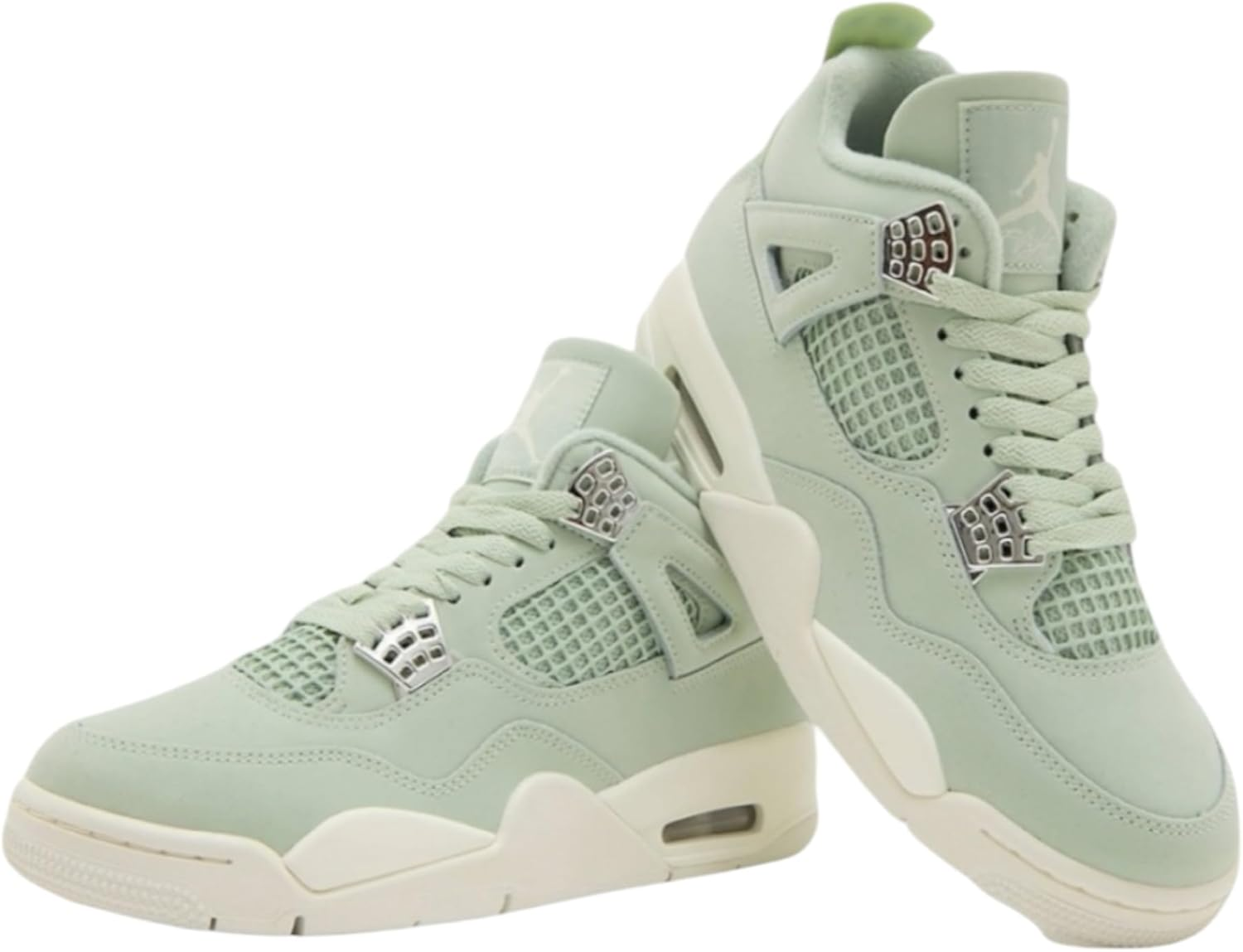 Seafoam/Sail/Metallic Silver Jordan Air Jordan 4 Retro Sneaker image number 5