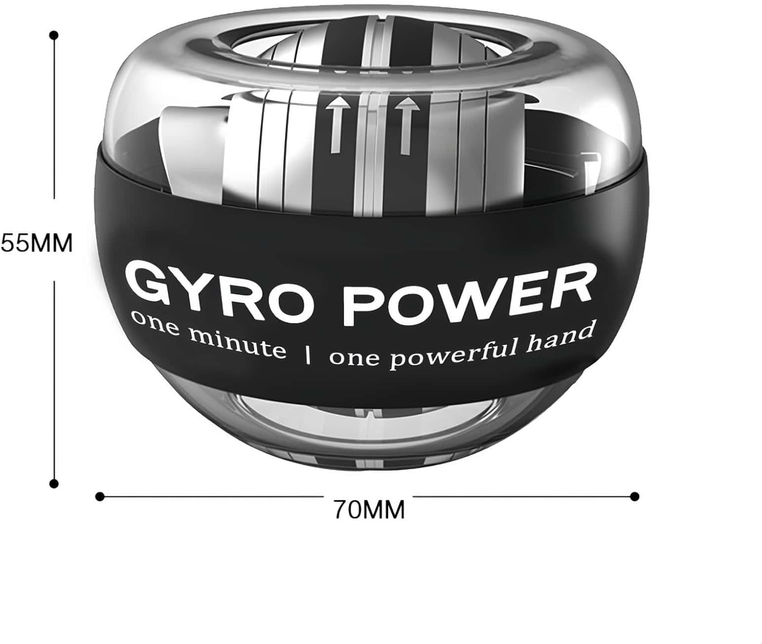 Powerball Wrist Trainer Ball Auto-Start Wrist Strengthener Gyroscopic Forearm Exerciser Equipment Gyro Ball for Strengthen Arms, Fingers, Wrist Bones and Muscles