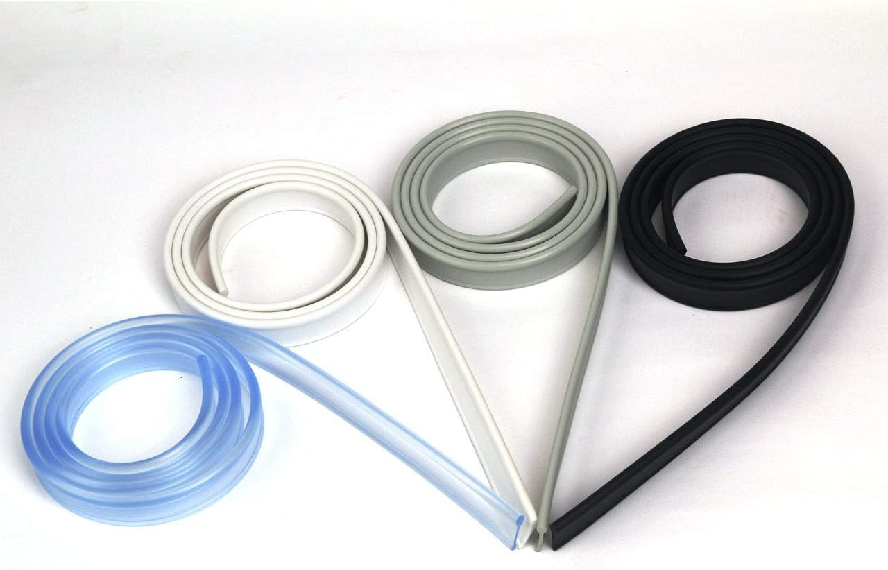 ELEGANT Soft Rubber Shower Seal for Folding Bath Screen Enclosure Black Colour image number 4