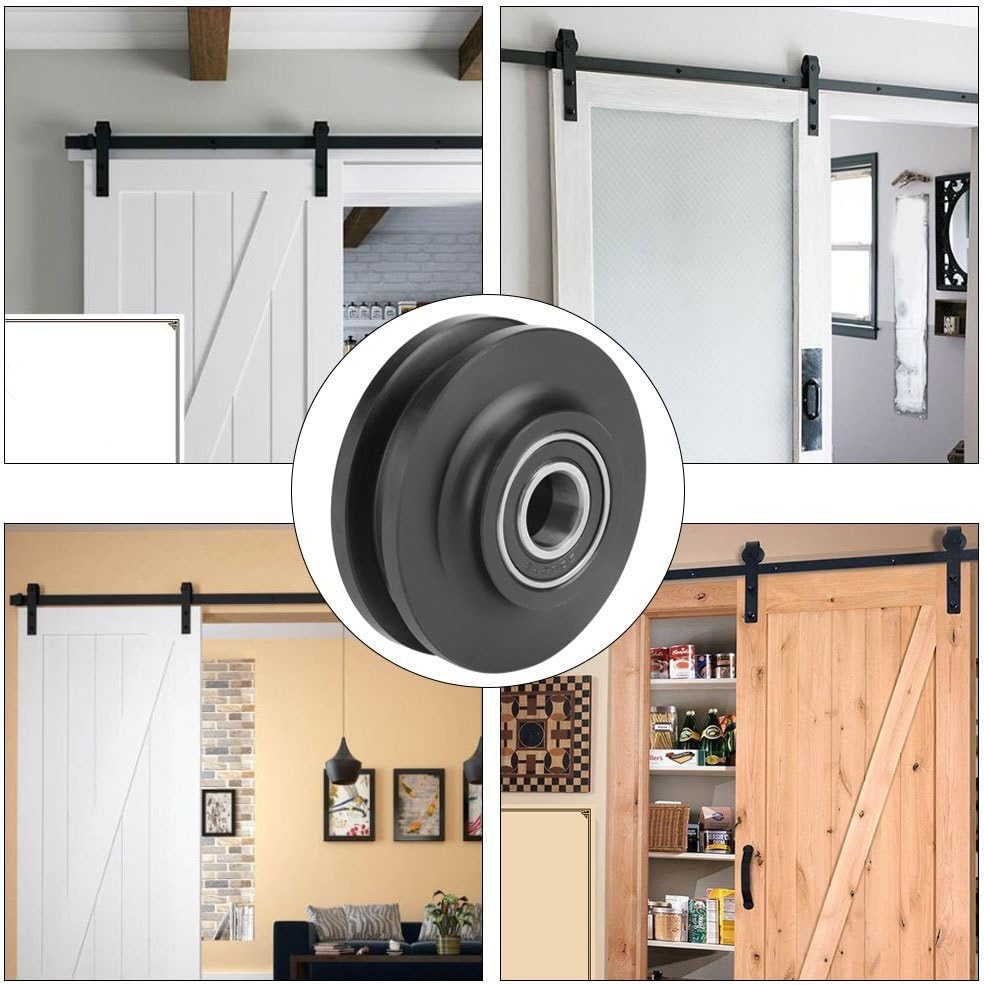 2Pcs Sliding Barn Door Wheel Closet Hardware Door Roller Cabinet Window Pulley Sliding Door Track Home Use image number 6