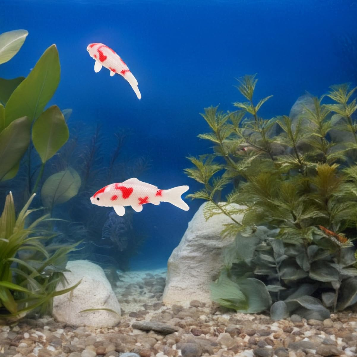 Abaodam 2Pcs Artificial Fish Model for Aquarium Decoration Realistic Floating Fish Figurines for Home and Garden Faderesistant Ornamental for Tanks and Aquatic Scenes